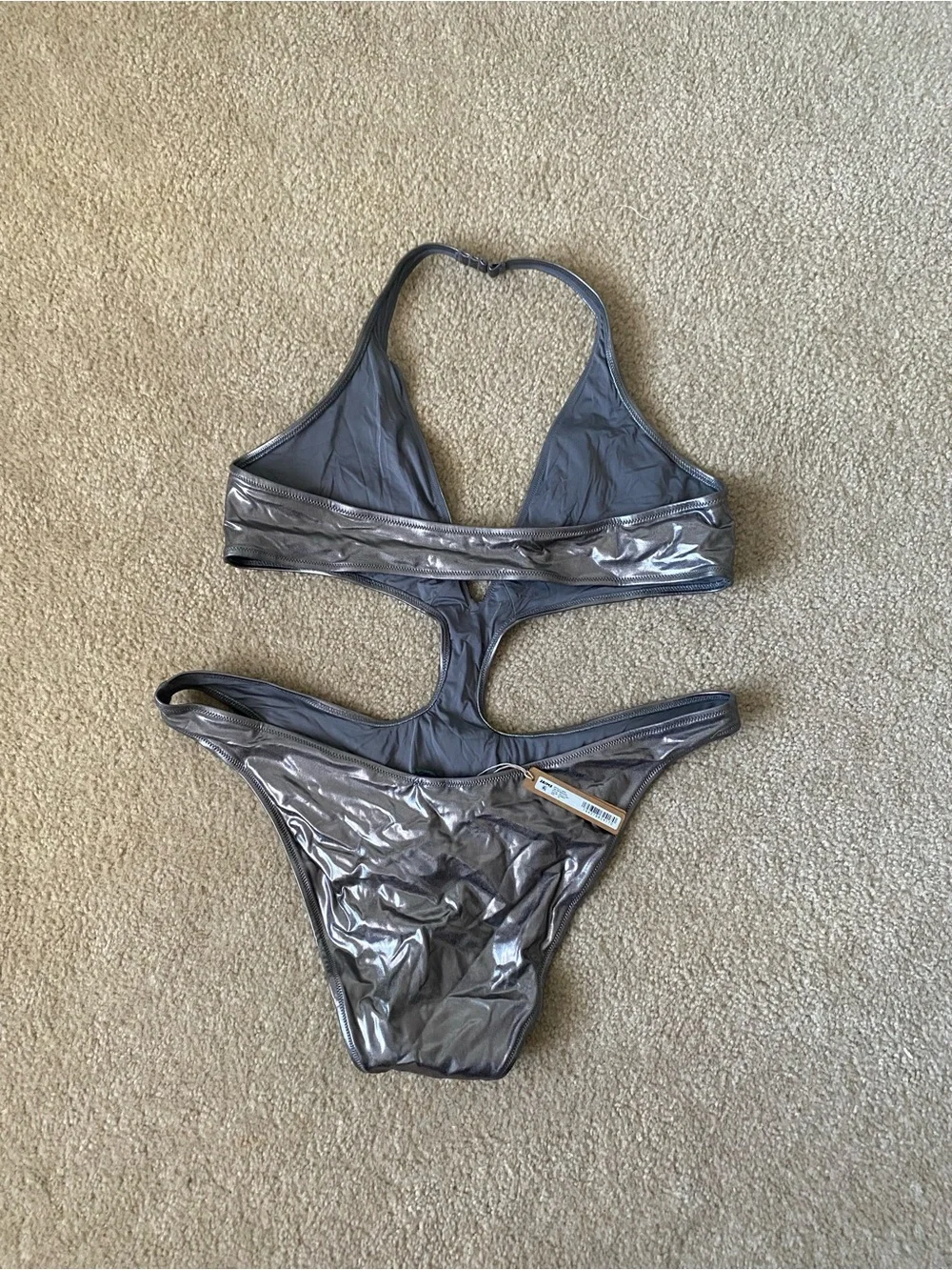 SKIMS metallic chrome